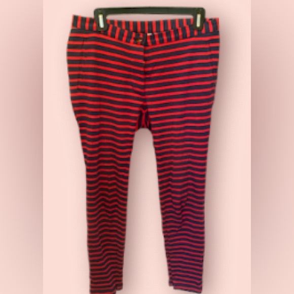 Anthropologie (Kyliya) Lobby Stripe Pant.Pre-owned.Waist 16”with adjustable cord - Picture 2 of 9